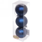Новогодние шары 6 см (набор 3 шт) «Матовый», сапфир