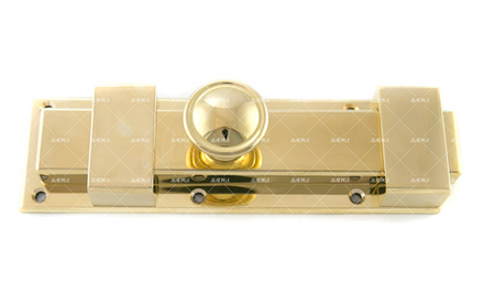 Засов латунный дверной большой 250х60 мм