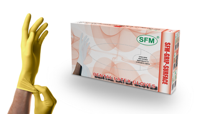 Перчатки стоматологические нестерильные латексные неопудренные L 265 DC SFM 50 пар