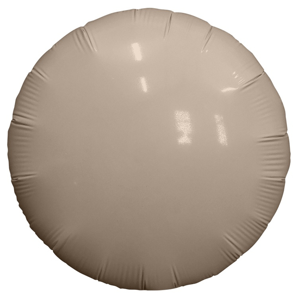 Шар фольгированный Круг 45 см (Бежевый)