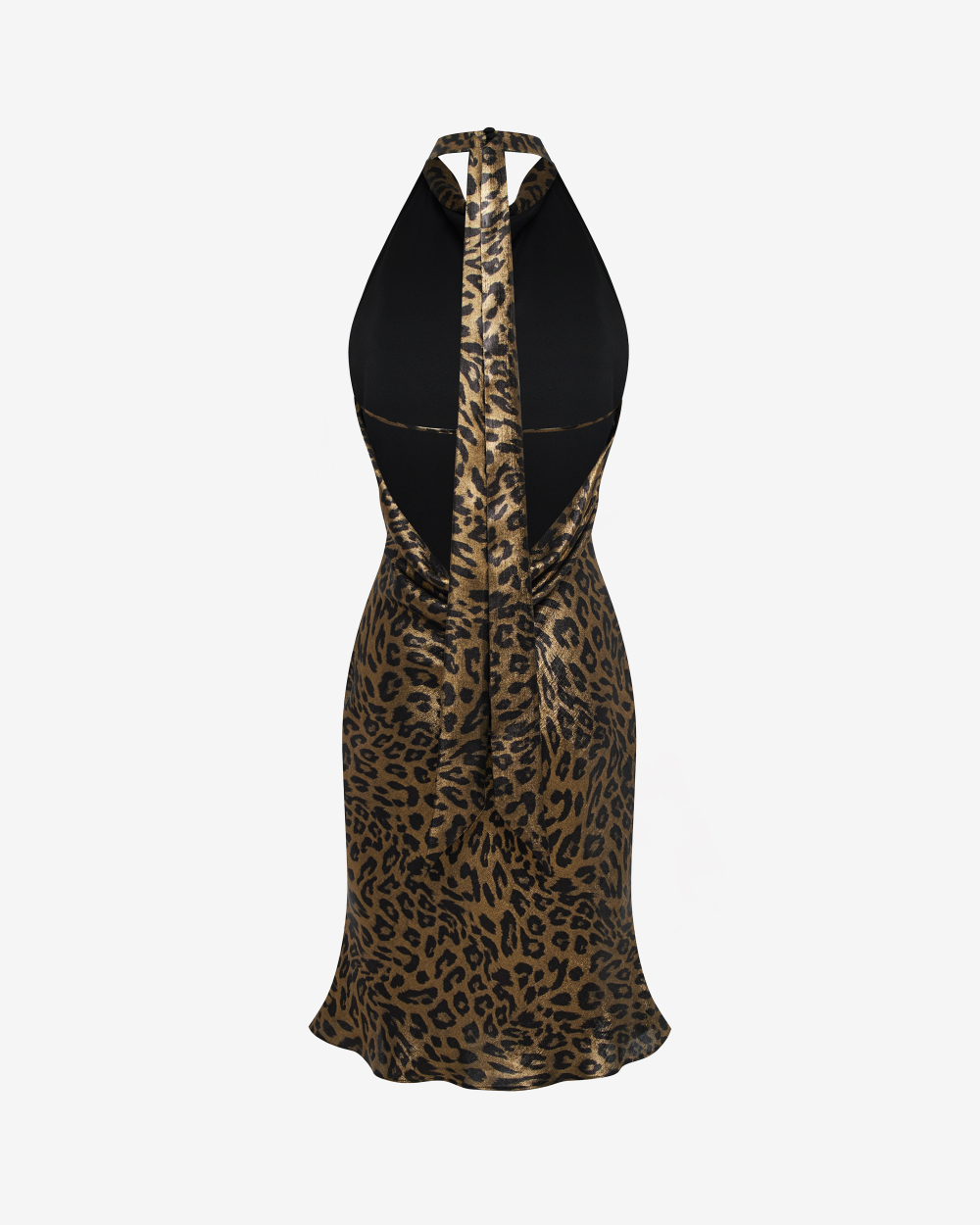 Платье из сатина с открытой спиной