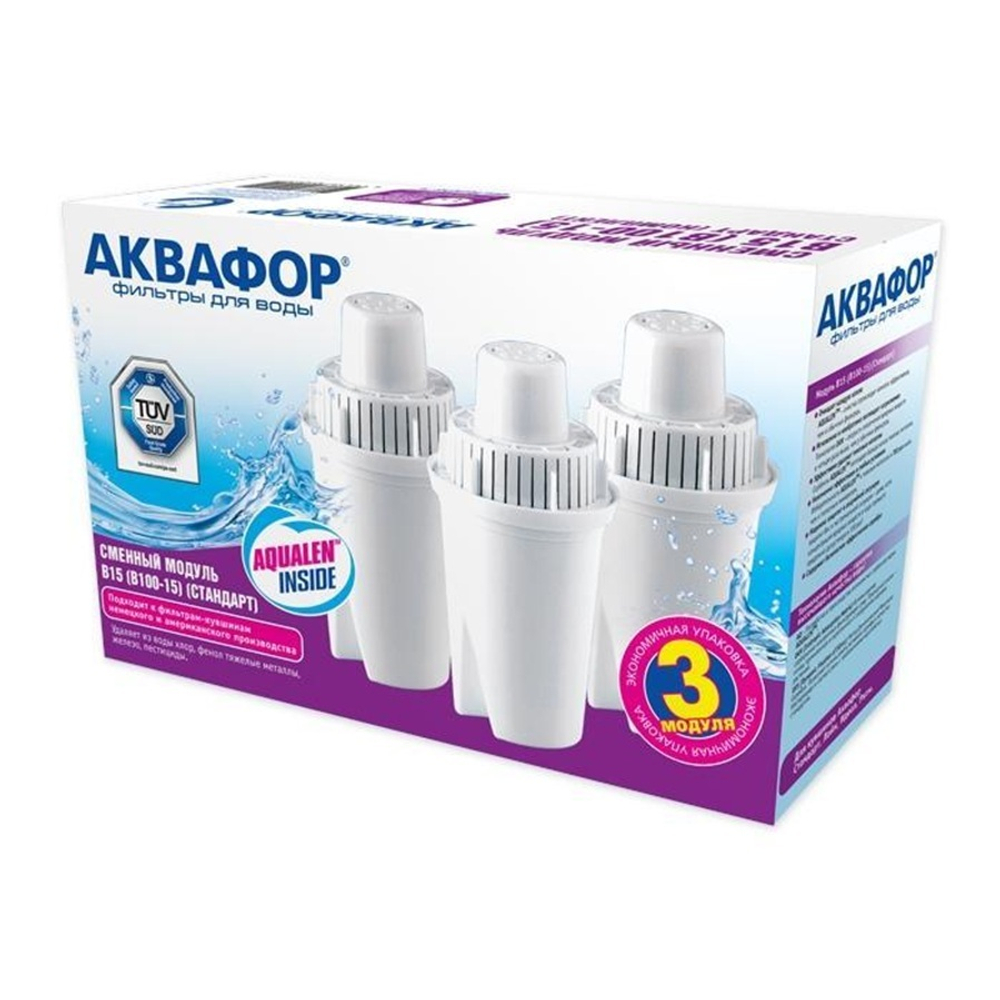 Модуль сменный фильтрующий Аквафор В15 (В100-15) - 3 шт. в комплекте