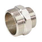 Ниппель латунь никель переходной Ду 25х20 (1"х3/4") НР VALFEX VF.580.N.100.034