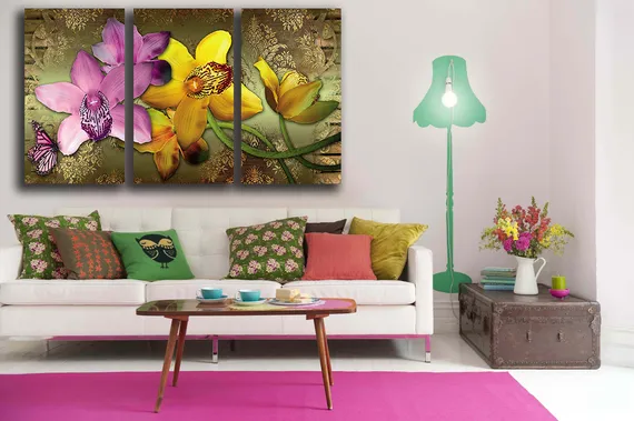 Модульная картина "Орхидеи"