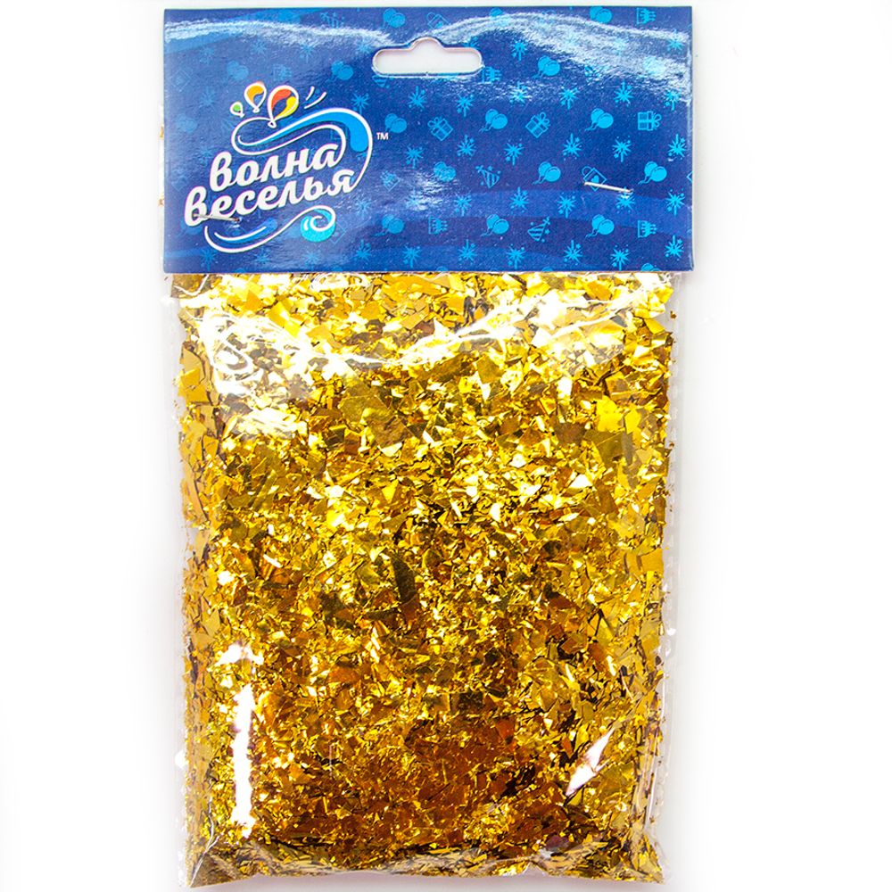 Конфетти дробленые Золото, Металлик, 20 г.