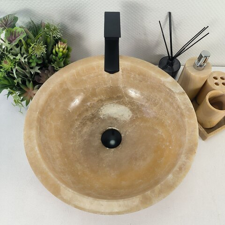 Раковина из оникса Bowl Yellow BO-64724 45*45*17 0200