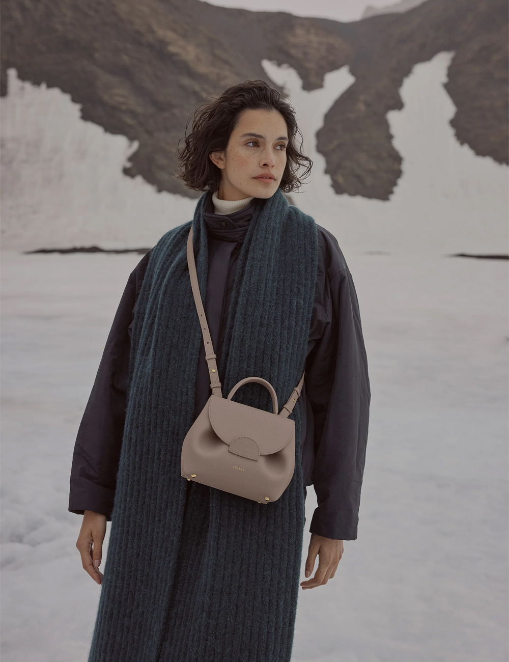Сумка Polene Numero Un Nano Edition Textured Taupe