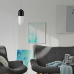 690117 Подвес RAMO 1х40W E27 ЧЕРНЫЙ МАТОВЫЙ/БЕЛЫЙ