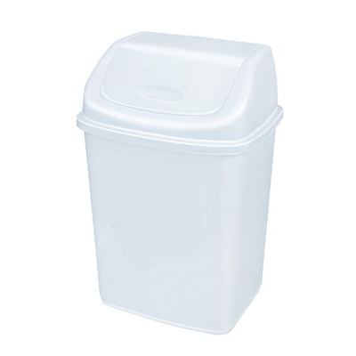 Контейнер для мусора "Ромашка" 1,5 л с перекидным верхом белый
