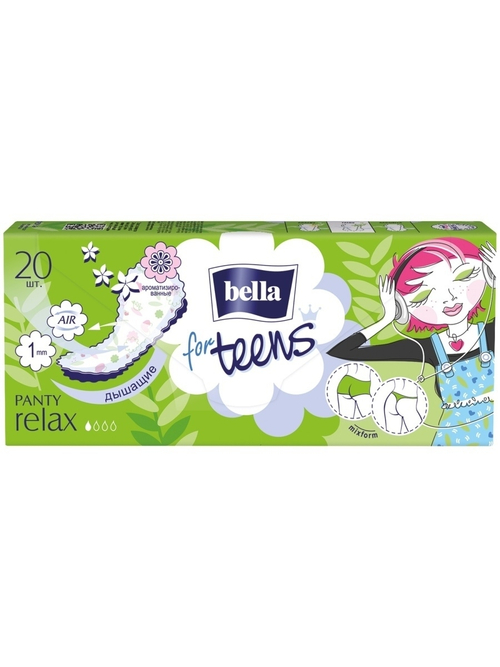 ЕЖЕДНЕВНЫЕ УЛЬТРАТОНКИЕ ПРОКЛАДКИ BL PNT TEENS RELAX 20 ШТ 1605
