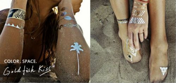 Временные флеш-тату "Геометрия"  (лист 14х20 см)