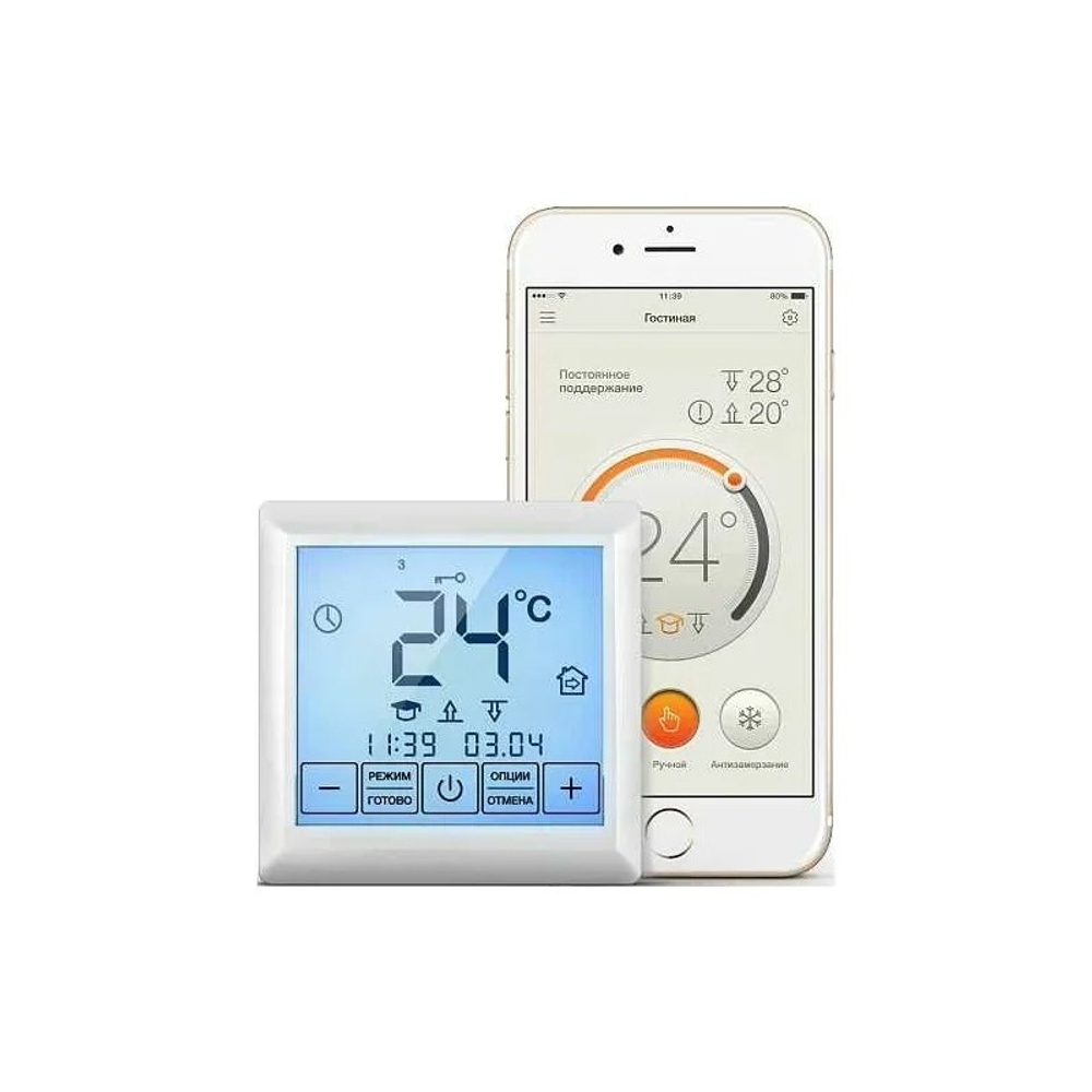 Терморегулятор Теплолюкс MCS 350 Tuya белый 3,5 кВт Wi-Fi