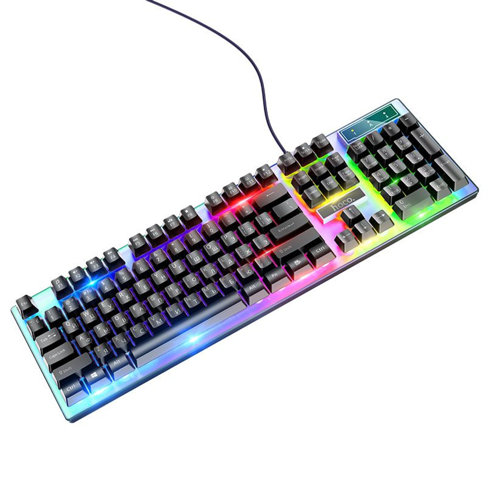 Игровая клавиатура и мышь световая HOCO GM18 , черный