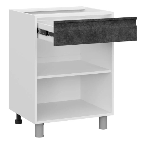 Корпус С600яс стол рабочий с ящиком и створками (белый) SV Мебель