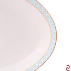 Блюдо овальное Falkenporzellan Corvara AERO BLUE-GOLD 24 см