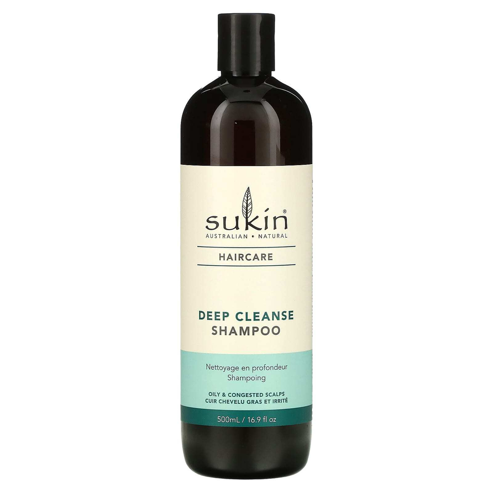 Sukin, Haircare, шампунь для глубокого очищения, для жирной и скопившейся кожи головы, 500 мл (16,9 жидк. унц.)