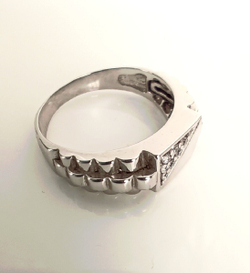 Печатка ювелирная Эстерелла, серебро 925 пробы, с фианитом/Ф