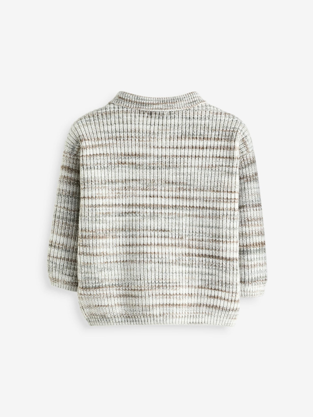 Поло с длинным рукавом вязаное для мальчика Next K82-692, Светло-серый