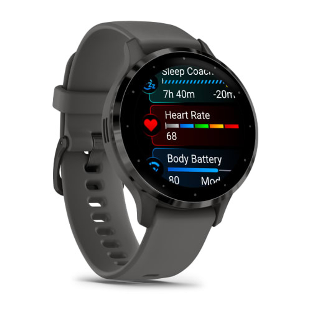 Часы Garmin Venu 3s серый с темно-серым безелем, 010-02785-00
