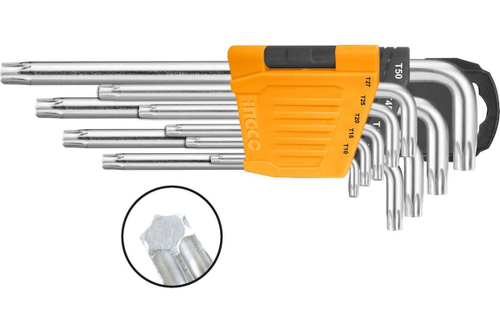 Набор шестигранников INGCO TORX Т10-Т50 мм Extra Long INDUSTRIAL HHK13092