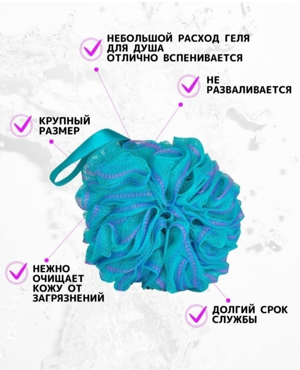 Набор - мочалки для тела + перчатка для пилинга в подарок!