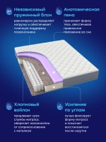 Матрас БайСлип, 18 см, средняя жесткость, независимые пружины