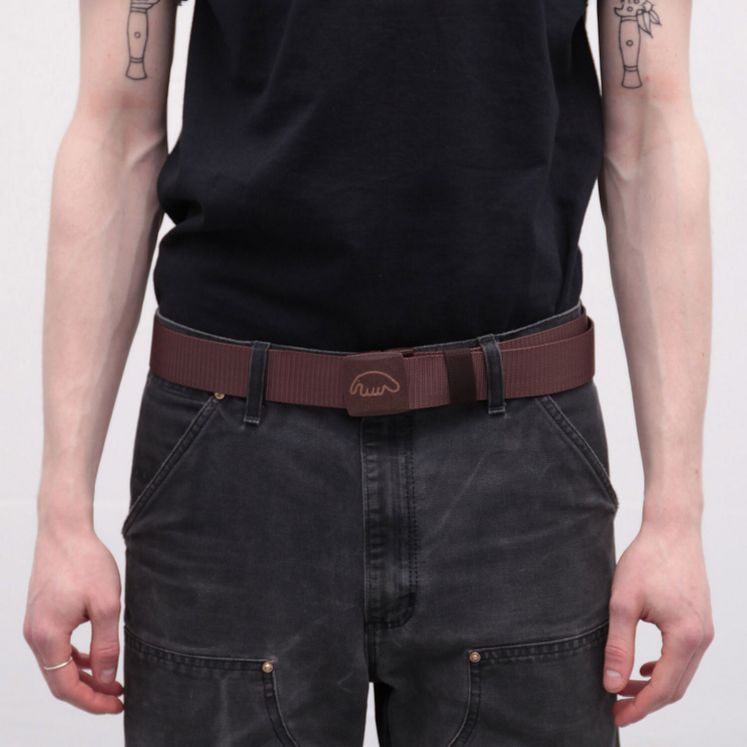 Ремень ANTEATER Helper LOGO пластик, коричневый
