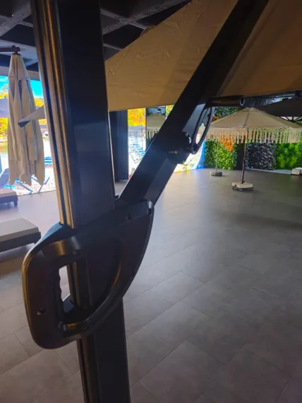 Зонт профессиональный 3х4 м Banana Prime, черный алюминий, акрил