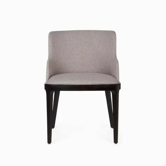 Стул Driade с подлокотниками, светло-серый, черные ножки