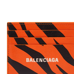Balenciaga Sheepskin Card Holder Unisex Orange