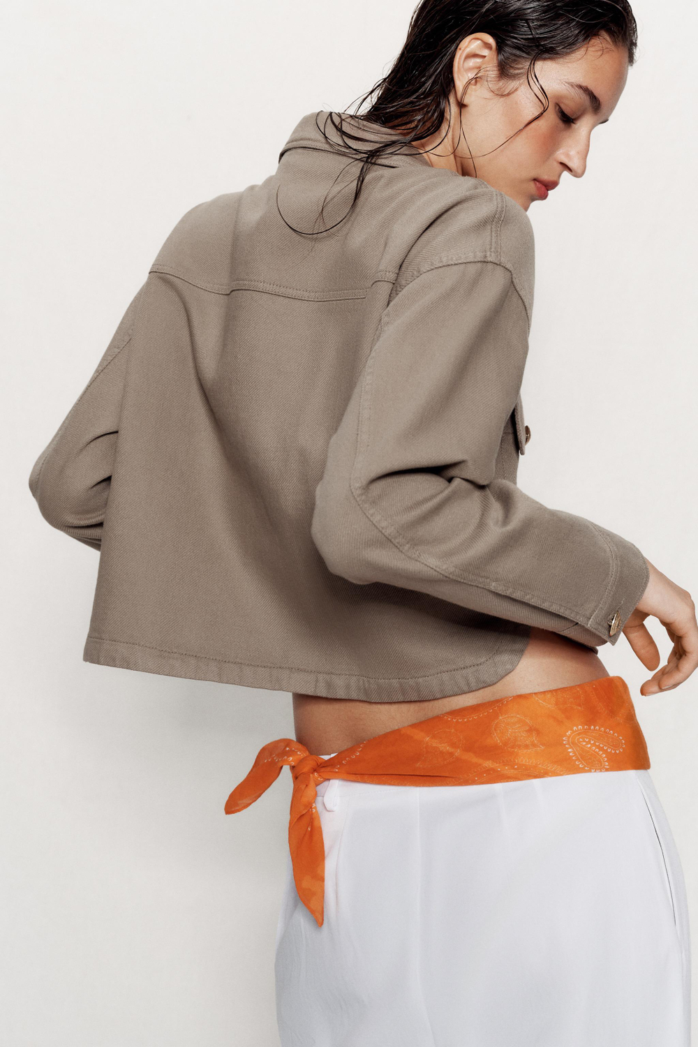 ZARA КУРТКА С ЗОЛОТИСТЫМИ ПУГОВИЦАМИ, РЫЖЕВАТО-КОРИЧНЕВЫЙ