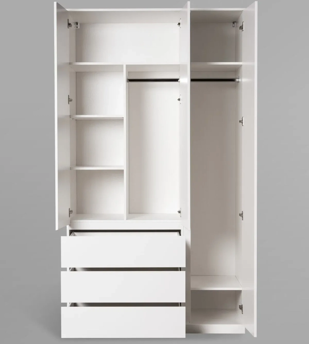 Шкаф распашной Варма Стор 123, 222*123*57 см, скандинавский дуб