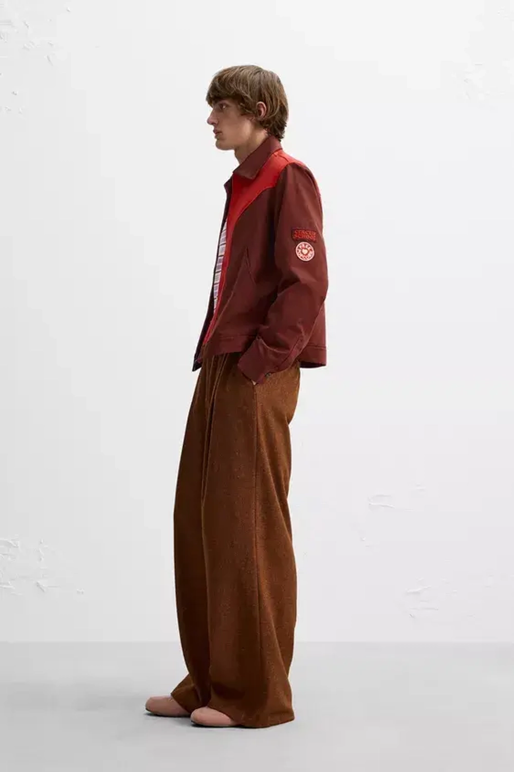 ZARA Х HARRY LAMBERT КУРТКА В СТИЛЕ КОЛОР-БЛОК, КРАСНЫЙ