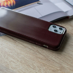 Чехол ТПУ карбон глянцевый для iPhone 11 Pro Max, 011457 Красный