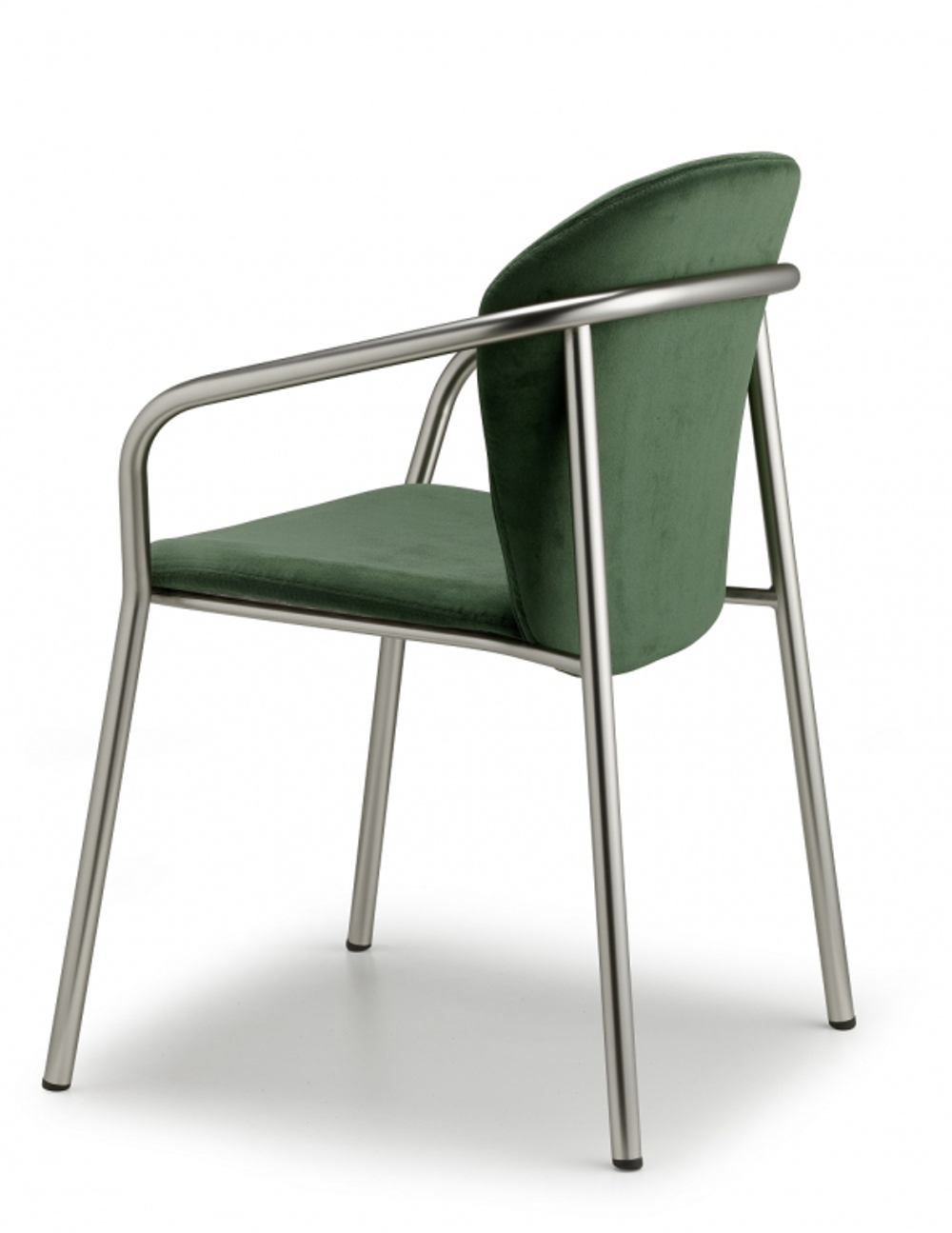 Кресло с обивкой Scab Design Finn, матовый никель, зеленый