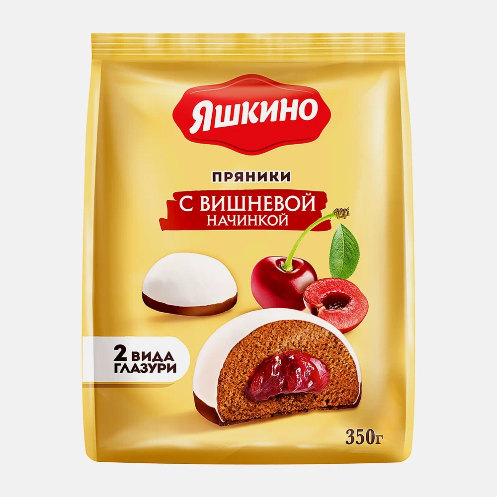 Пряники Яшкино с вишневой начинкой 350г