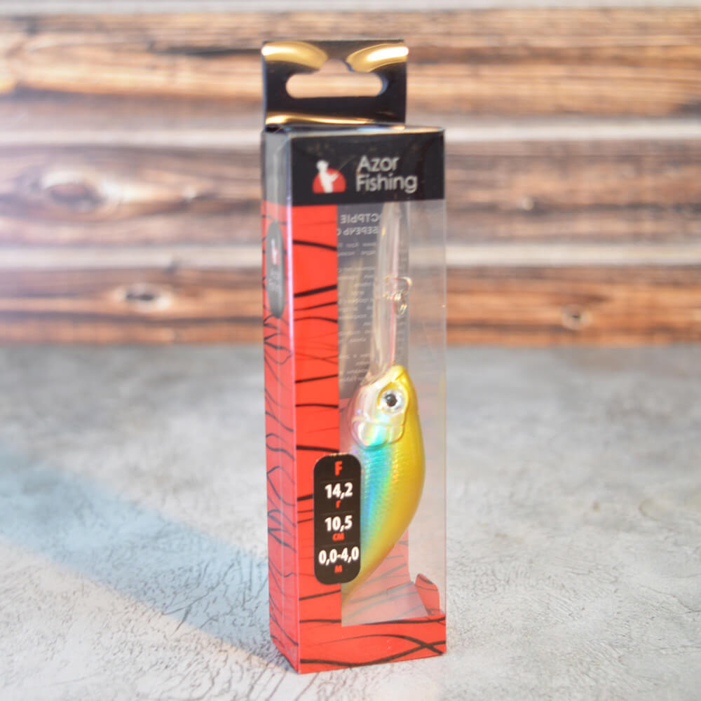 Воблер "Дип Крэнк" Azor Fishing F 14,2г 105мм 0-4,0м