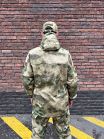 Тактический костюм горка с наколенниками и налокотниками мох лайт