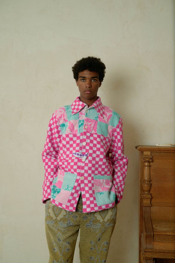 Куртка с Кокеткой / Patchwork Yoke розовая - фото 1