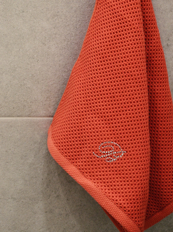 Вафельное полотенце B 70x35 (красный)