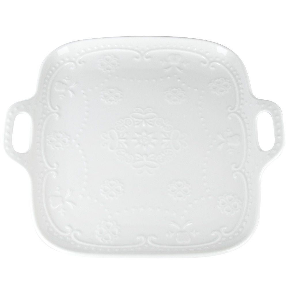 Блюдо " " 25х25,5х2,5см (min6) (фарфор) (транспортная упаковка)