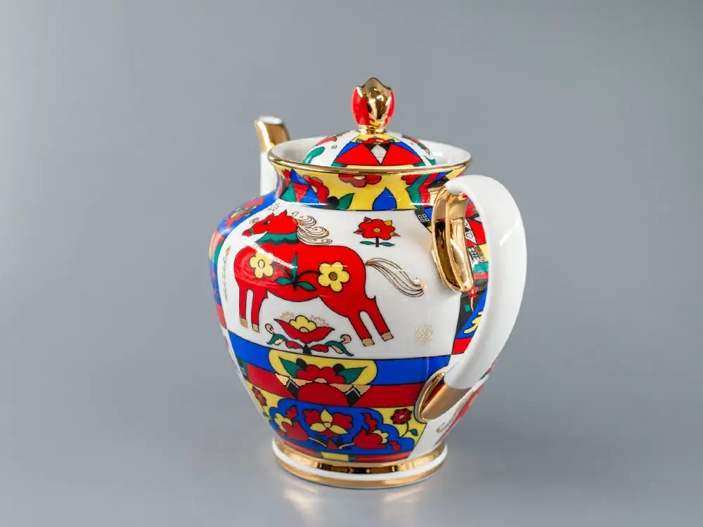 Чайник заварочный форма Весенняя рисунок Народные узоры арт. 80.60809.00.1