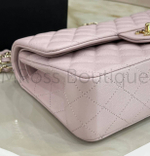 Розовая сумка конверт Chanel премиум класса из зернистой кожи