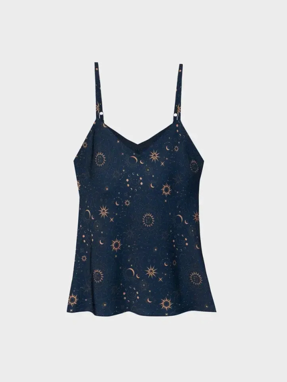 Шелковый топ с созвездиями