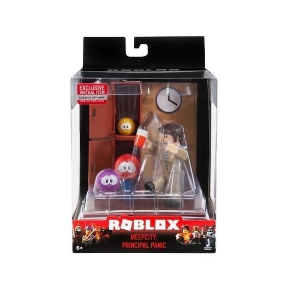 Игровая коллекционная фигурка Jazwares Roblox Desktop Series Meep City: Principal Panic W6
