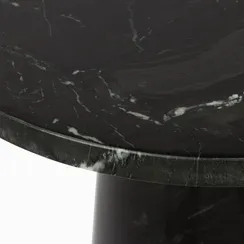 Кофейный стол Jed Ø45х60 см, черный индийский мрамор