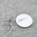 Пробка для ванной с цепочкой белая