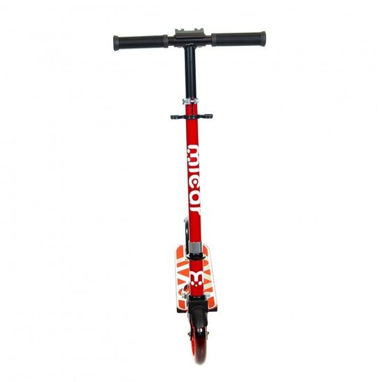 Складной двухколёсный самокат со светящимися колёсами и платформой Micar Flash 145 красный