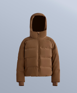 OYSHO Водостойкий пуховик из атласа Minardi Piume SKI, медовый