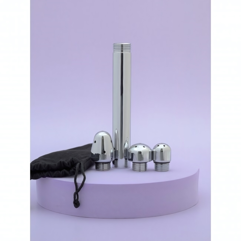 Анальный душ Onjoy для подготовки к сексу (Цвет: серебряный)